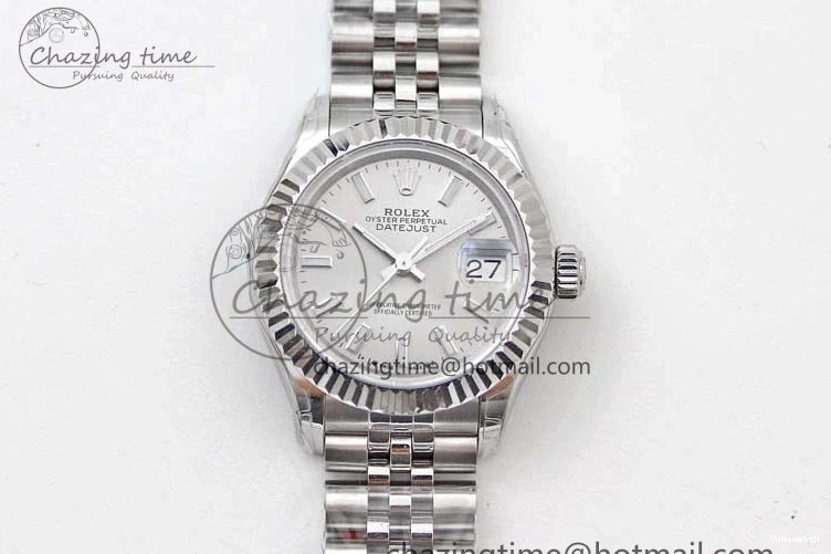 SS on Silver Steel Lady Bracelet 1:1 904L 28 TWF Best Dial DateJust President Edition NH05 0426